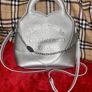 Tiffany & Co. Metallic Silver Shoulder Bag